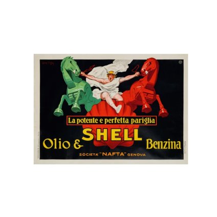 Plakát motiv UPM – Jean d'Ylen (Jean Paul Béguin) Shell Olio & Benzina, 1927